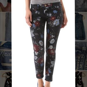 Current/Elliott floral stiletto skinny jeans!